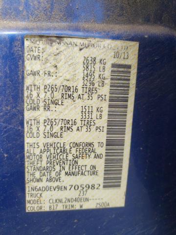 Photo 10 from auction – 2014 NISSAN FRONTIER S with VIN 1N6AD0EV9EN705982