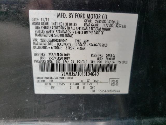 Photo 10 from auction – 2015 LINCOLN MKT with VIN 2LMHJ5AT0FBL04040