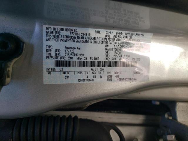 Photo 10 from auction – 2013 FORD FOCUS SE with VIN 1FADP3K24DL303094