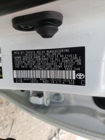 Photo 10 from auction – 2021 TOYOTA COROLLA LE with VIN 5YFEPMAE5MP168604