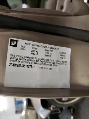 Photo 10 from auction – 2005 BUICK CENTURY CU with VIN 2G4WS52J451167511