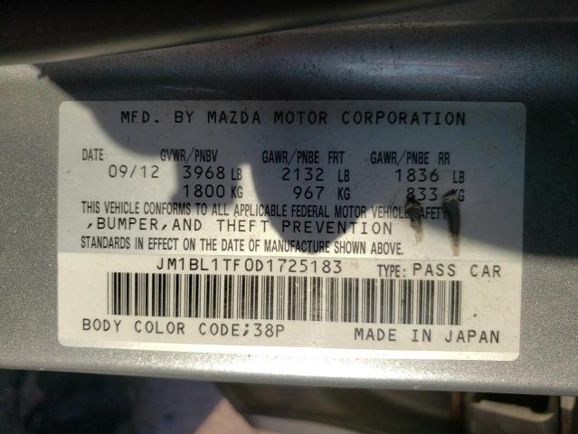 Photo 10 from auction – 2013 MAZDA 3 I with VIN JM1BL1TF0D1725183