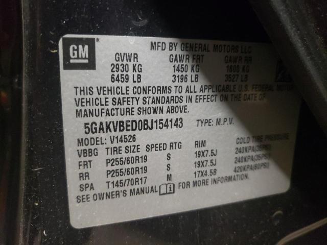 Photo 10 from auction – 2011 BUICK ENCLAVE CX with VIN 5GAKVBED0BJ154143