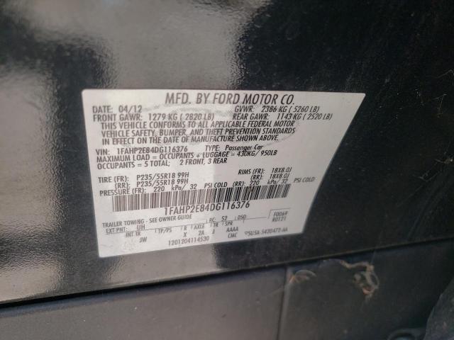 Photo 10 from auction – 2013 FORD TAURUS SEL with VIN 1FAHP2E84DG116376