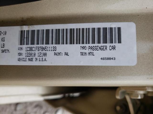 Photo 10 from auction – 2011 CHRYSLER 200 TOURIN with VIN 1C3BC1FB7BN511133