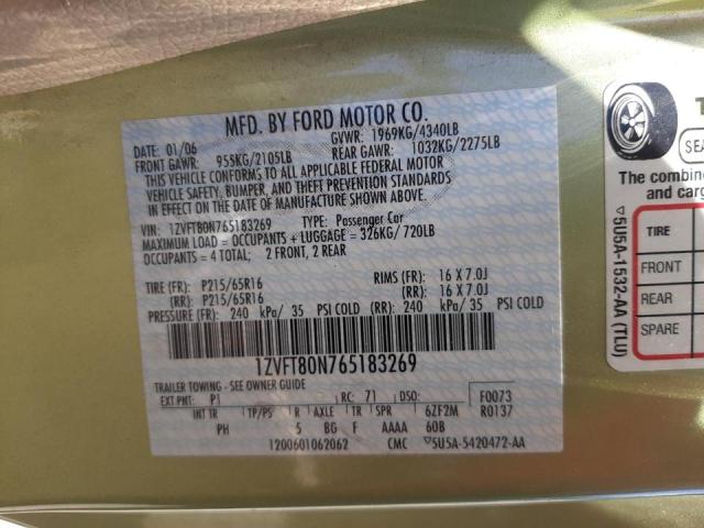 Photo 10 from auction – 2006 FORD MUSTANG with VIN 1ZVFT80N765183269