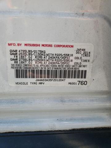 Photo 10 from auction – 2015 MITSUBISHI OUTLANDER with VIN JA4AD3A35FZ012047