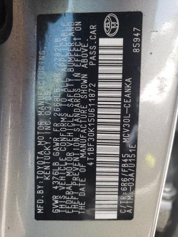 Photo 10 from auction – 2005 TOYOTA CAMRY LE with VIN 4T1BF30K15U611872