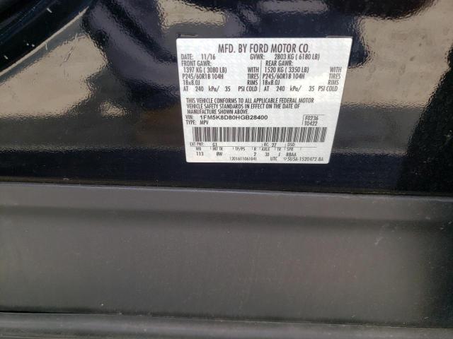Foto 10 de la subasta – 2017 FORD EXPLORER X con VIN 1FM5K8D80HGB28400