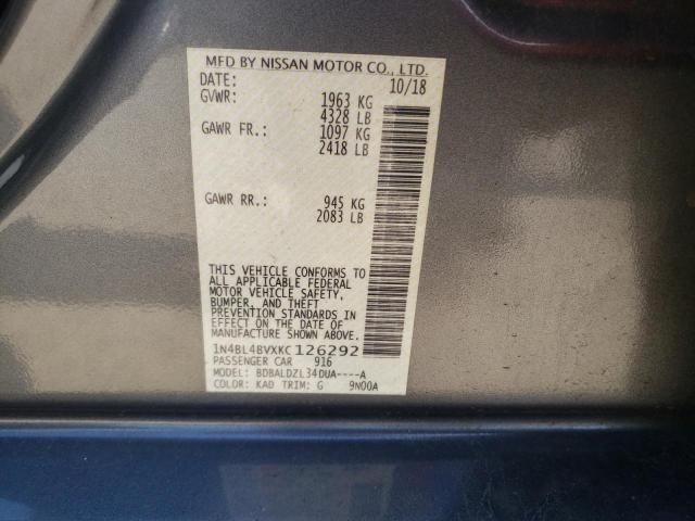 Photo 10 from auction – 2019 NISSAN ALTIMA S with VIN 1N4BL4BVXKC126292