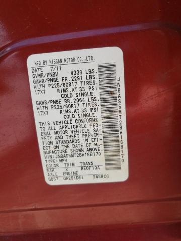Photo 10 from auction – 2011 NISSAN ROGUE S with VIN JN8AS5MT2BW188170