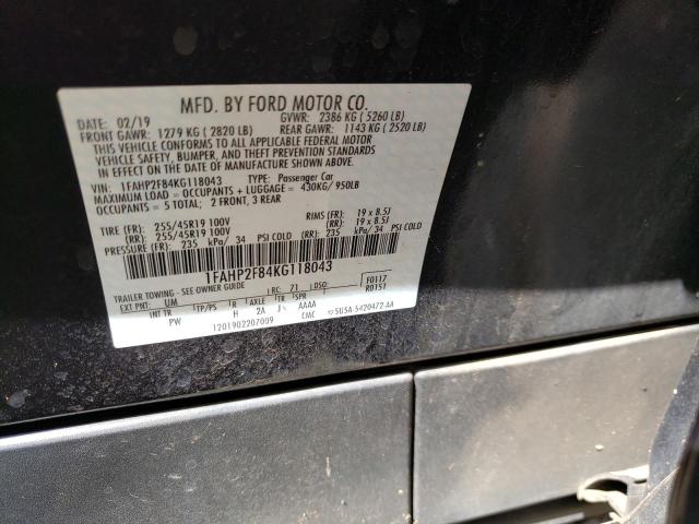 Photo 10 from auction – 2019 FORD TAURUS LIM with VIN 1FAHP2F84KG118043