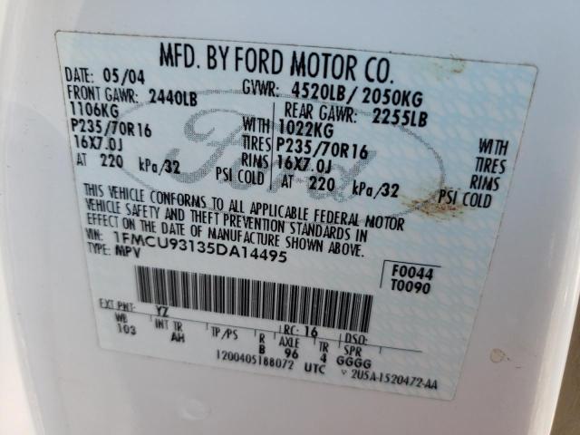 Photo 10 from auction – 2005 FORD ESCAPE XLT with VIN 1FMCU93135DA14495