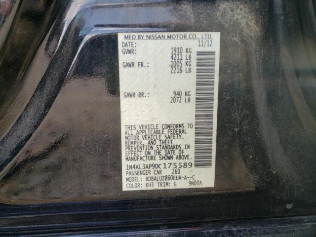 Photo 10 from auction – 2013 NISSAN ALTIMA with VIN 1N4AL3AP9DC175589