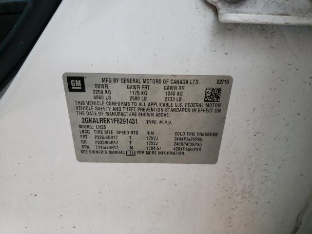 Photo 10 from auction – 2015 GMC TERRAIN SL with VIN 2GKALREK1F6291431