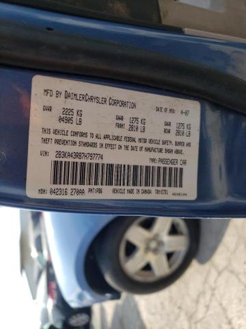 Photo 10 from auction – 2007 DODGE CHARGER SE with VIN 2B3KA43R87H797774