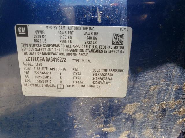Photo 10 from auction – 2010 GMC TERRAIN SL with VIN 2CTFLCEW0A6416272