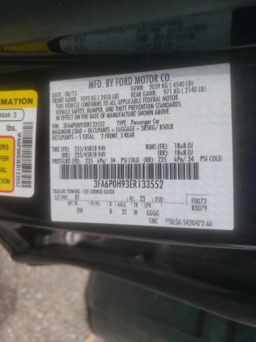 Photo 10 from auction – 2014 FORD FUSION SE with VIN 3FA6P0H93ER133552