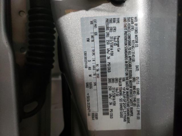 Photo 10 from auction – 2015 FORD FOCUS SE with VIN 1FADP3F20FL317698