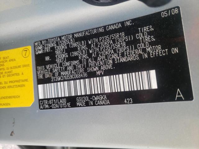 Photo 10 from auction – 2009 LEXUS RX 350 with VIN 2T2GK31U59C068496
