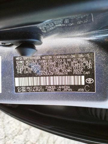 Photo 10 from auction – 2015 TOYOTA PRIUS with VIN JTDKN3DU3F1958674