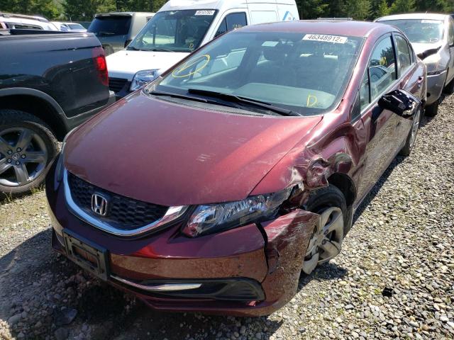 Photo 2 from auction – 2014 HONDA CIVIC LX with VIN 19XFB2F51EE271893