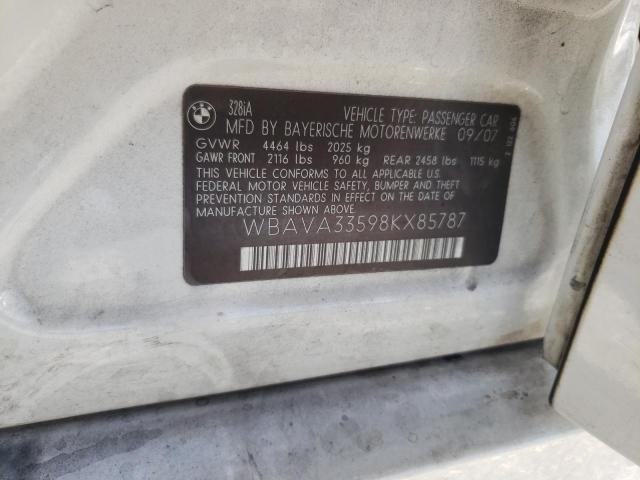 Photo 10 from auction – 2008 BMW 328 I with VIN WBAVA33598KX85787