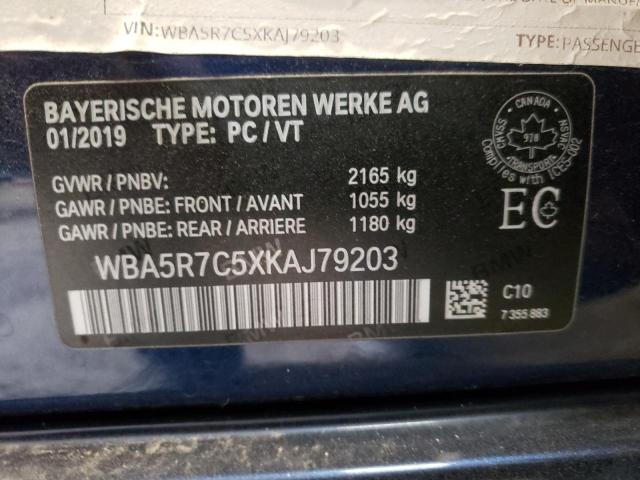 Photo 10 from auction – 2019 BMW 330XI with VIN WBA5R7C5XKAJ79203