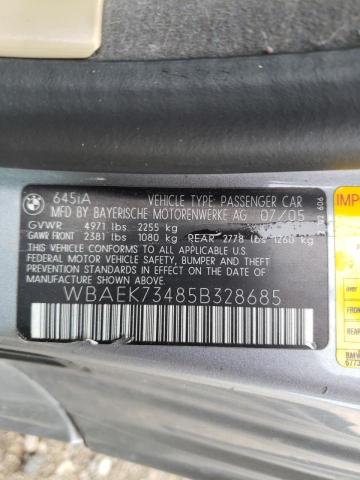 Photo 10 from auction – 2005 BMW 645 CI AUT with VIN WBAEK73485B328685