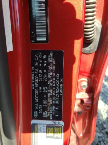 Photo 10 from auction – 2019 KIA FORTE FE with VIN 3KPF24AD5KE051985