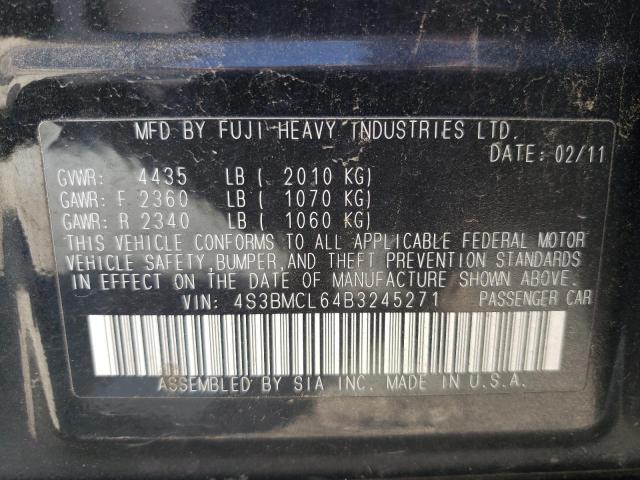 Photo 10 from auction – 2011 SUBARU LEGACY 2.5 with VIN 4S3BMCL64B3245271