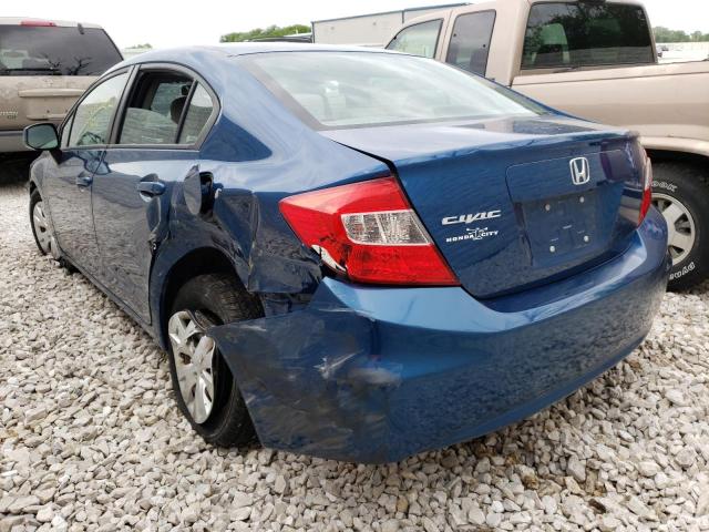 Photo 3 from auction – 2012 HONDA CIVIC LX with VIN 19XFB2F57CE079696