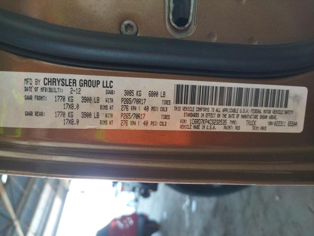 Photo 10 from auction – 2012 DODGE RAM 1500 S with VIN 1C6RD7KP4CS232535