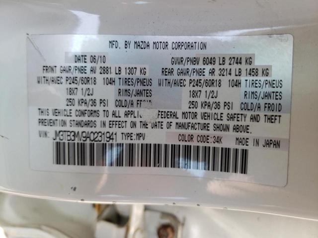 Photo 10 from auction – 2010 MAZDA CX-9 with VIN JM3TB3MV9A0231941