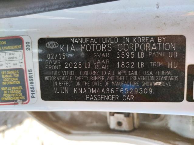 Photo 10 from auction – 2015 KIA RIO LX with VIN KNADM4A36F6529509