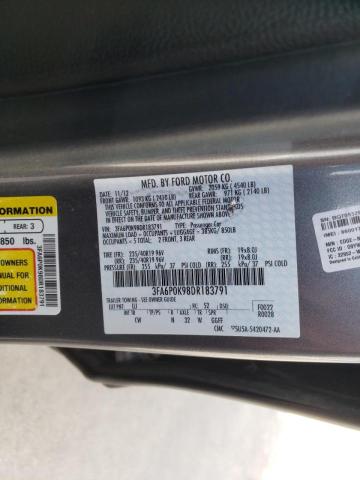 Photo 10 from auction – 2013 FORD FUSION TIT with VIN 3FA6P0K98DR183791