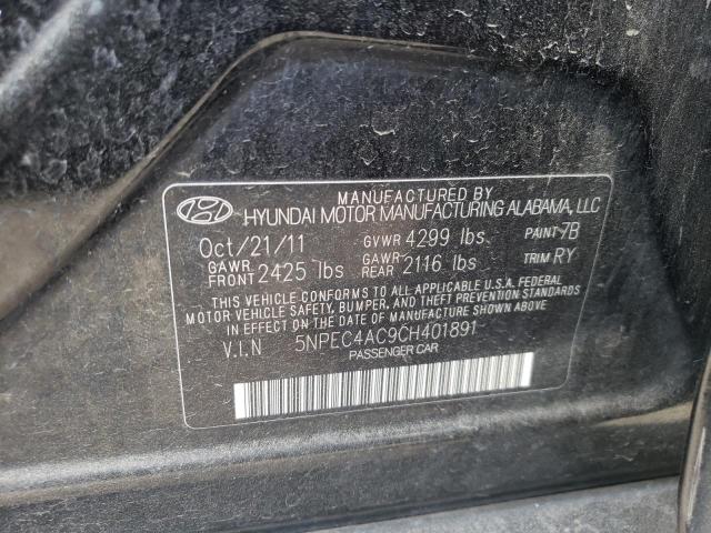 Photo 10 from auction – 2012 HYUNDAI SONATA SE with VIN 5NPEC4AC9CH401891