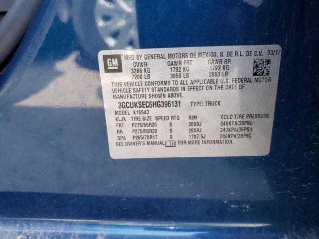 Photo 10 from auction – 2017 CHEVROLET SILVERADO with VIN 3GCUKSEC6HG396131