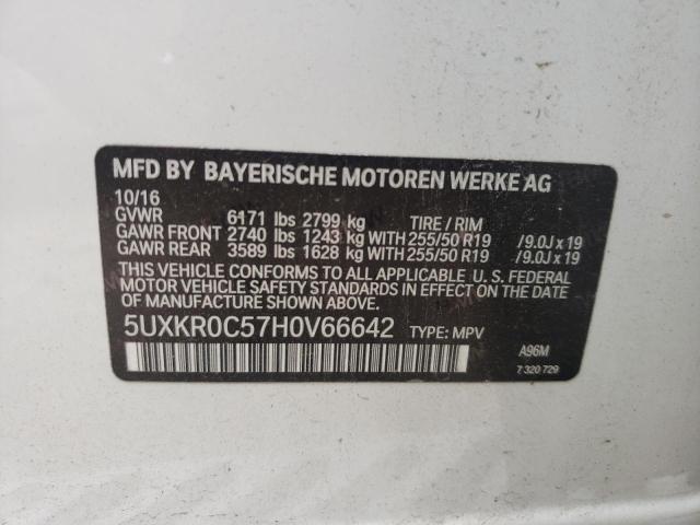 Photo 10 from auction – 2017 BMW X5 XDRIVE3 with VIN 5UXKR0C57H0V66642