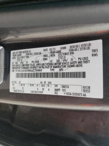 Photo 10 from auction – 2013 FORD ESCAPE SE with VIN 1FMCU0GX0DUC79965