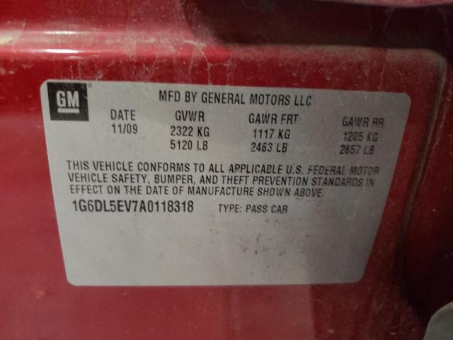 Photo 10 from auction – 2010 CADILLAC CTS PERFOR with VIN 1G6DL5EV7A0118318