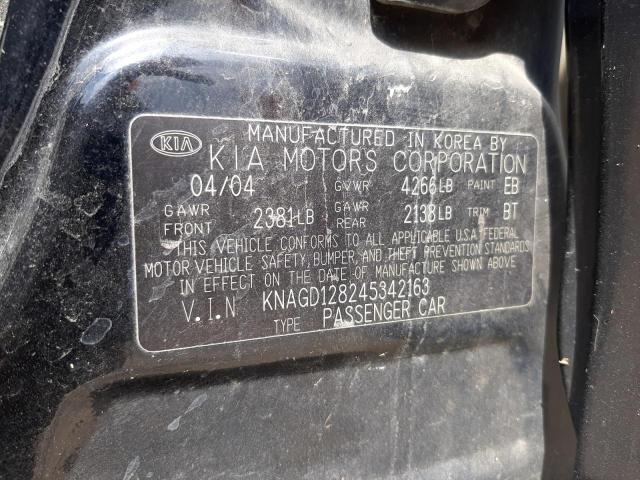 Photo 10 from auction – 2004 KIA OPTIMA LX with VIN KNAGD128245342163
