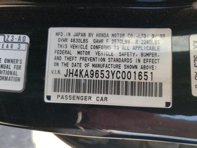 Photo 10 from auction – 2000 ACURA 3.5RL with VIN JH4KA9653YC001651