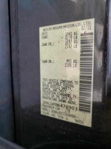 Photo 10 from auction – 2011 NISSAN ALTIMA BAS with VIN 1N4AL2AP2BN470903