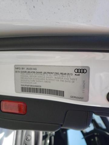 Photo 10 from auction – 2019 AUDI A4 PRESTIG with VIN WAUFNAF48KA066639