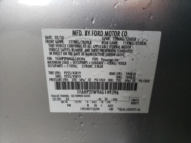 Photo 10 from auction – 2010 FORD TAURUS LIM with VIN 1FAHP2FW9AG149396