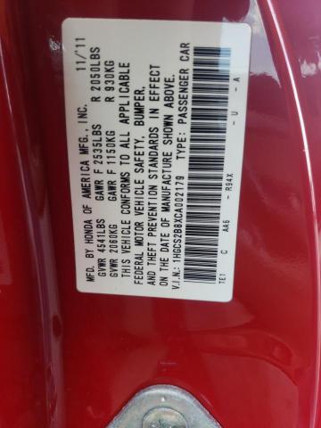 Photo 10 from auction – 2012 HONDA ACCORD EXL with VIN 1HGCS2B8XCA002179