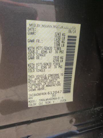 Photo 10 from auction – 2014 NISSAN ARMADA PLA with VIN 5N1BA0NF4EN612047