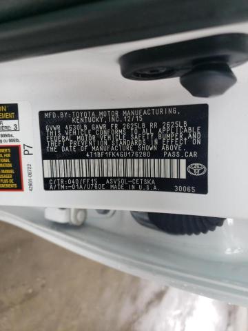 Photo 10 from auction – 2016 TOYOTA CAMRY LE with VIN 4T1BF1FK4GU176280