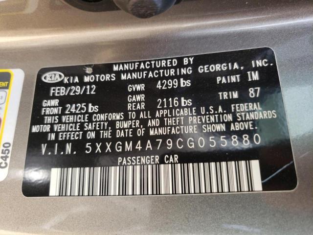 Photo 10 from auction – 2012 KIA OPTIMA LX with VIN 5XXGM4A79CG055880